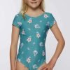 Swim * | O'Neill Toddler Chan Floral Short Sleeve Tie Back One Piece