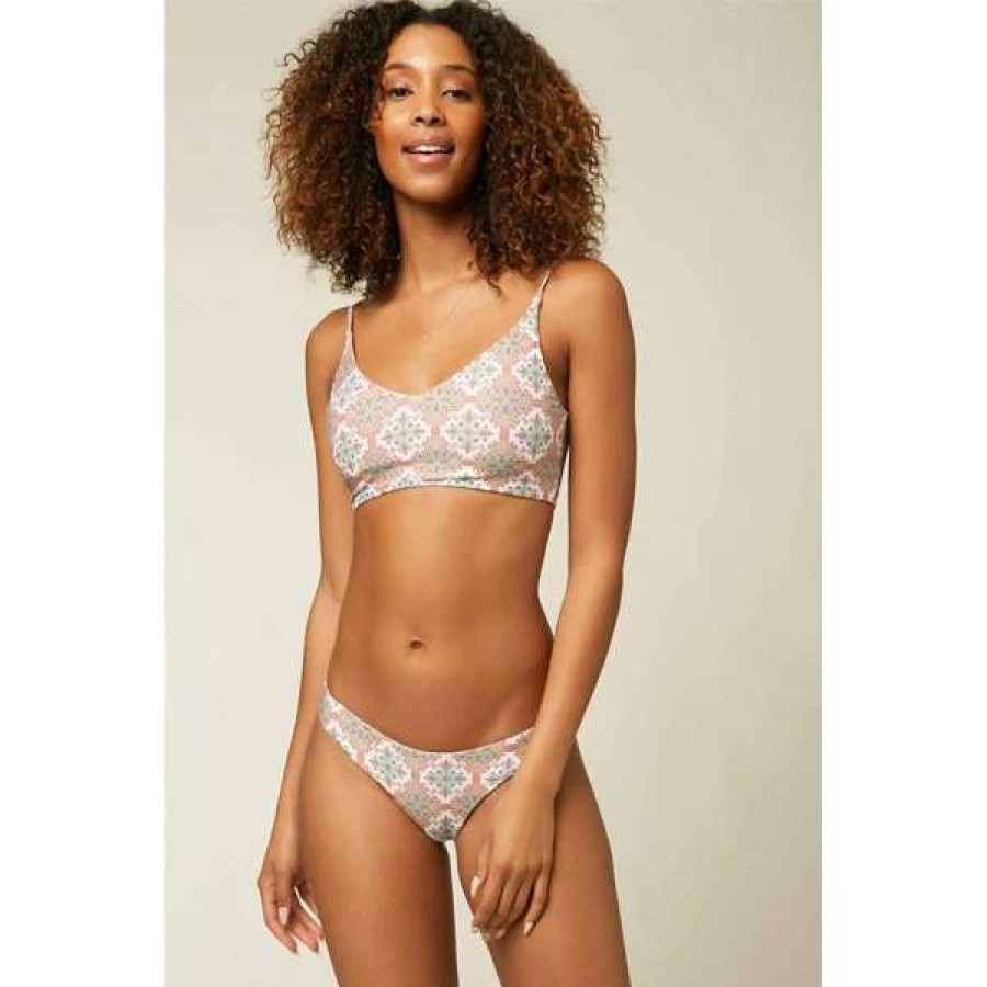 Swim * | O'Neill Womens Trestles Alexa Tile Mid-Bralette Top