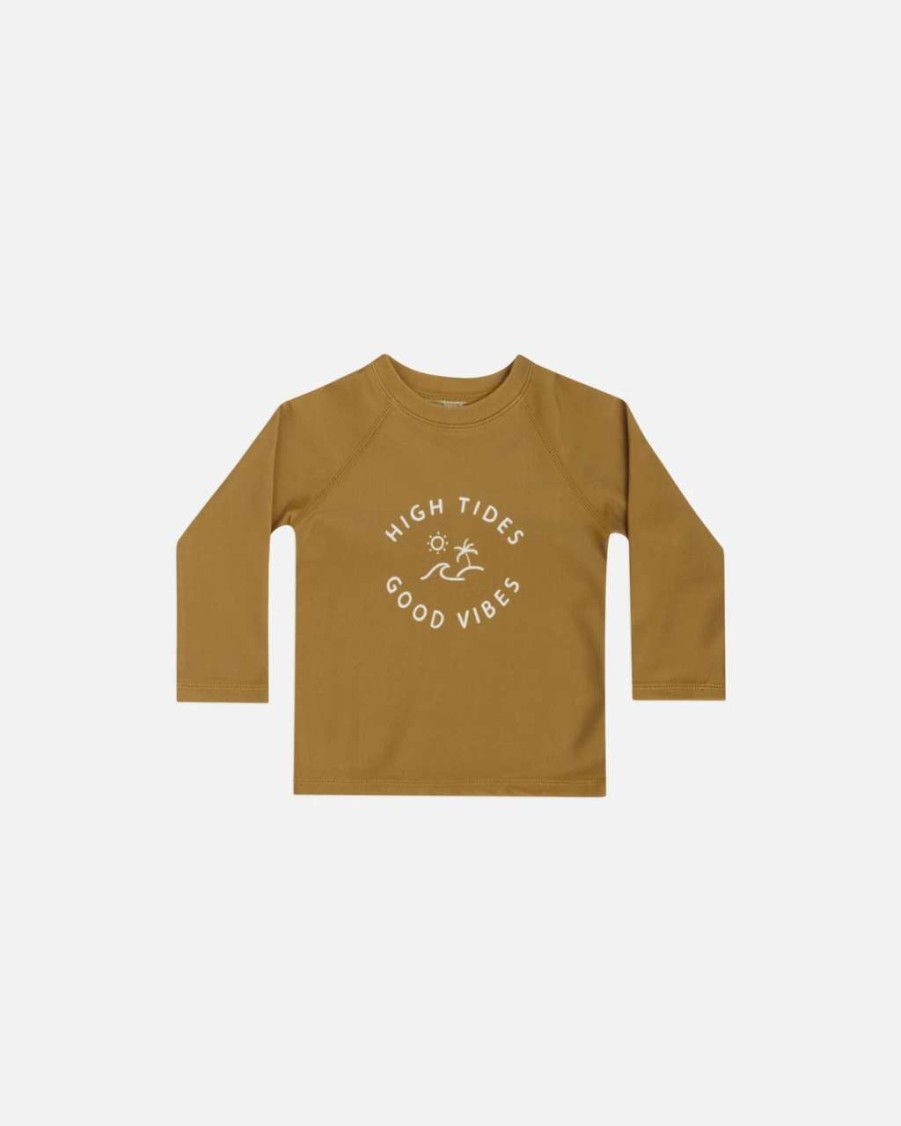 Swim * | Rylee + Cru Inc. Rylee & Cru Toddler Rash Guard Ochre