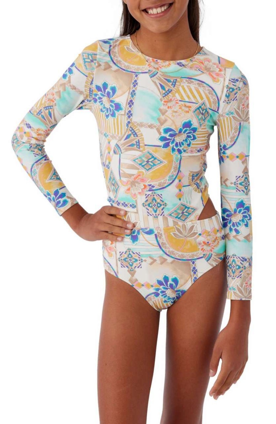 Swim * | O'Neill Junior Zephora Cut Out Surf Suit Mul