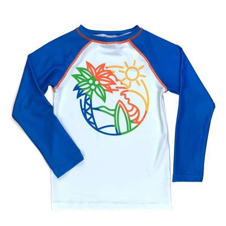 Swim * | Appaman Toddler Boys Long Sleeve Rash Guard