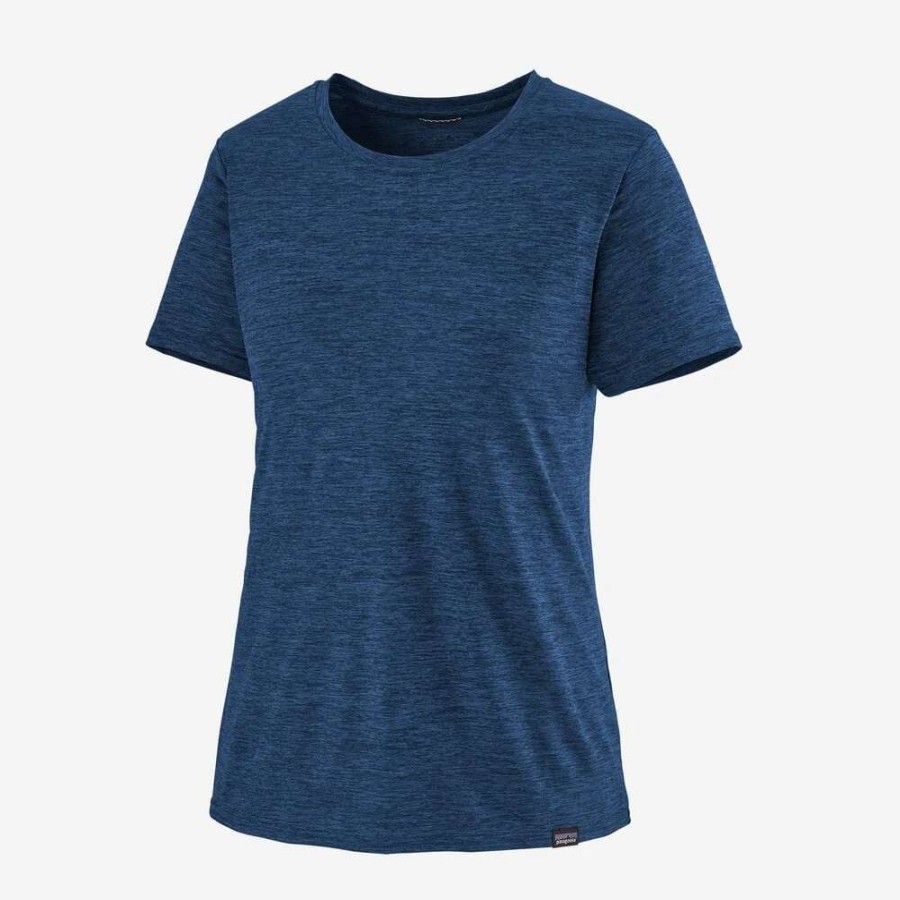 Women'S * | Patagonia Women'S Capilene Cool Daily Shirt Vknx - Viking Blue / Navy Blue X-Dye