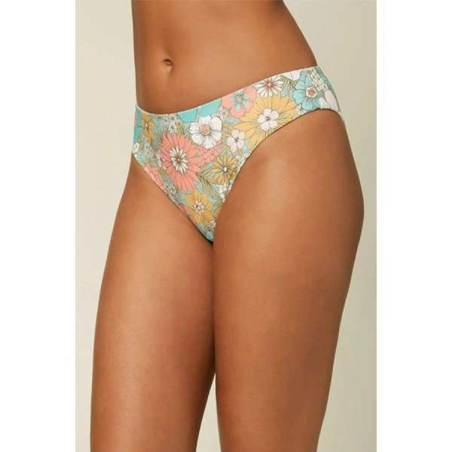 Swim * | O'Neill Womens Sandy Wildflower Revo Mid-Rise Bottom