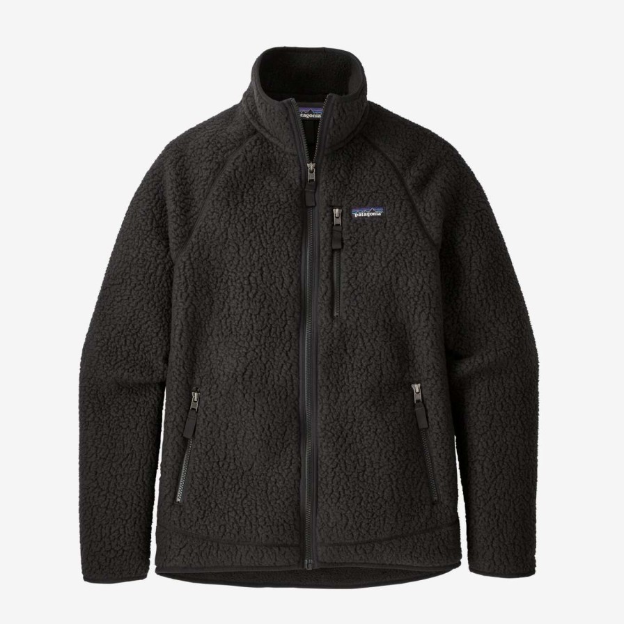 Men'S * | Patagonia Men'S Retro Pile Fleece Jacket Blk Black