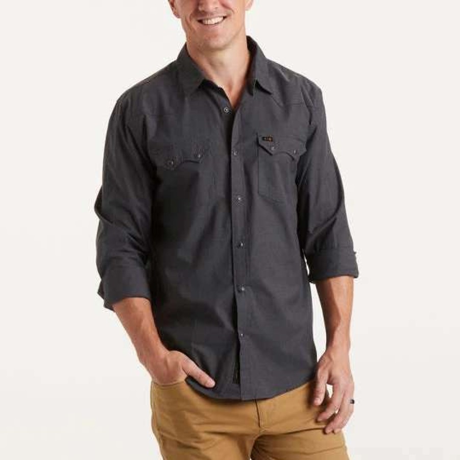 Men'S * | Howler Brothers Crosscut Snapshirt Men'S Mid - Midnight Chambray