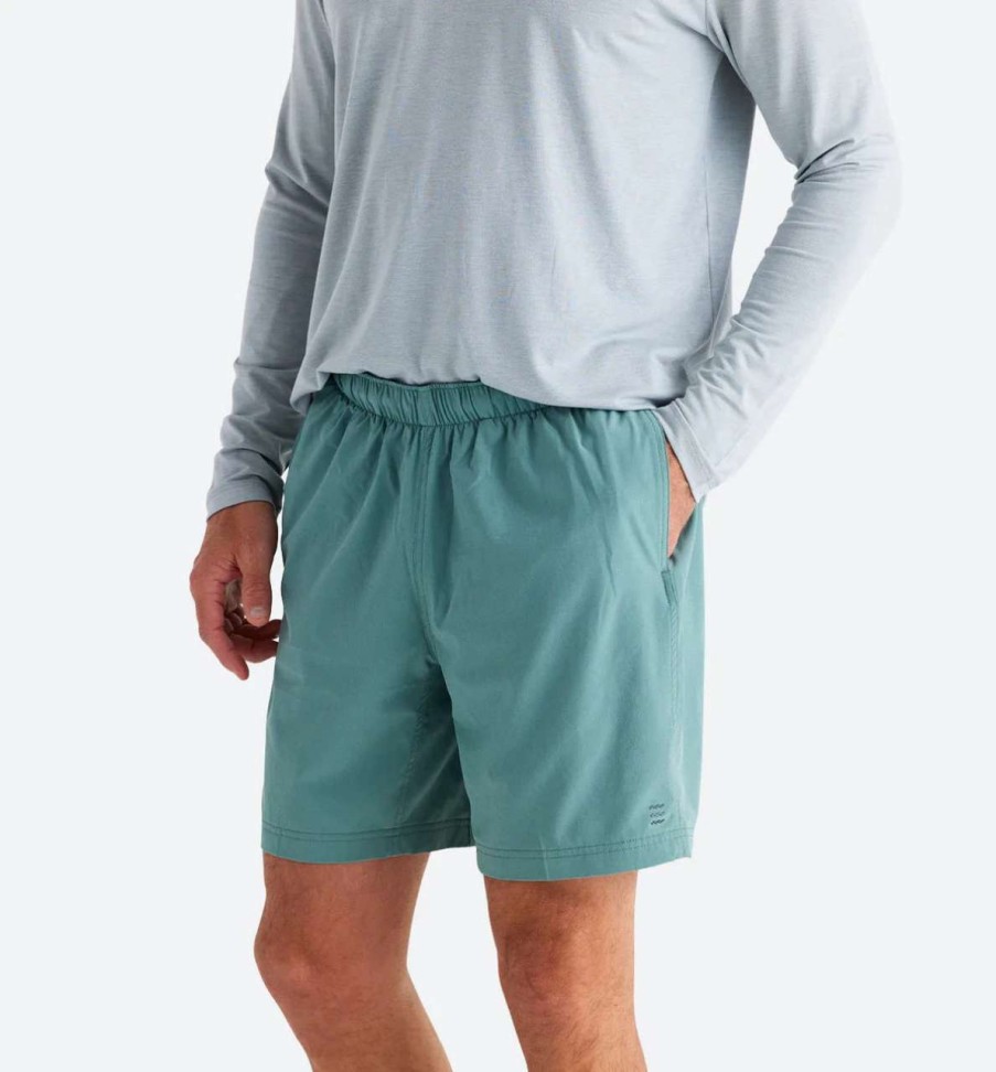 Men'S * | Free Fly Lined Breeze Short 7 516 Sabal Green