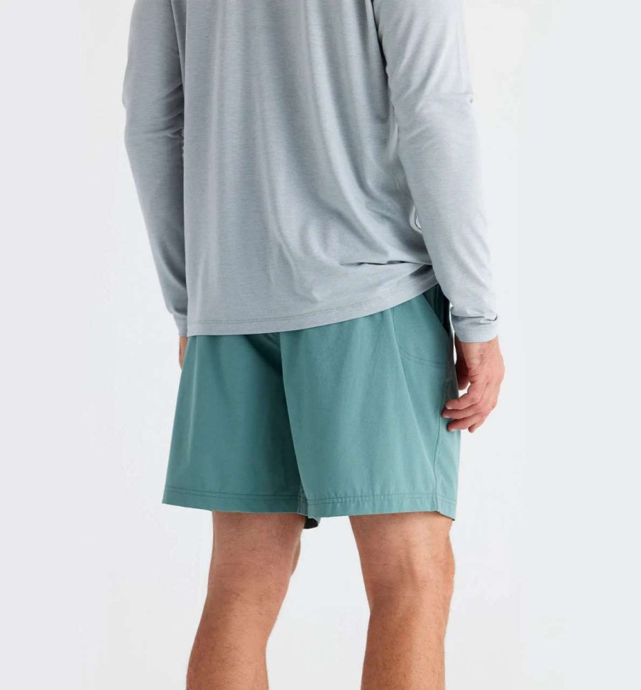 Men'S * | Free Fly Lined Breeze Short 7 516 Sabal Green