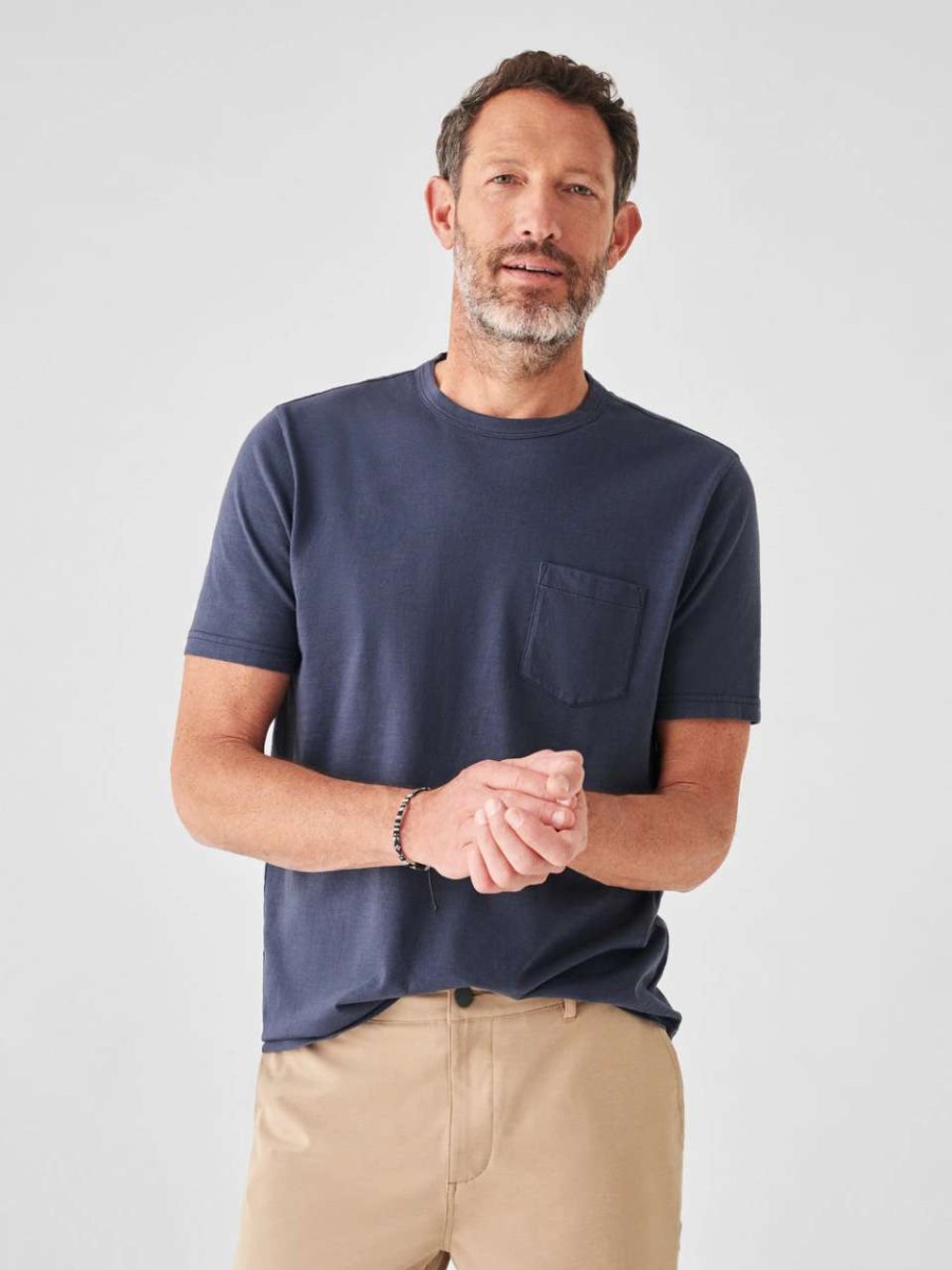 Men'S * | Faherty Sunwashed Pocket Tee Men'S