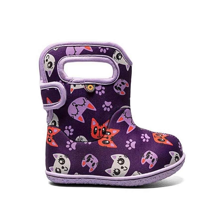 Footwear * | Bogs Baby Bogs Kitty Boots Color: Purple Multi (540) Size: 4