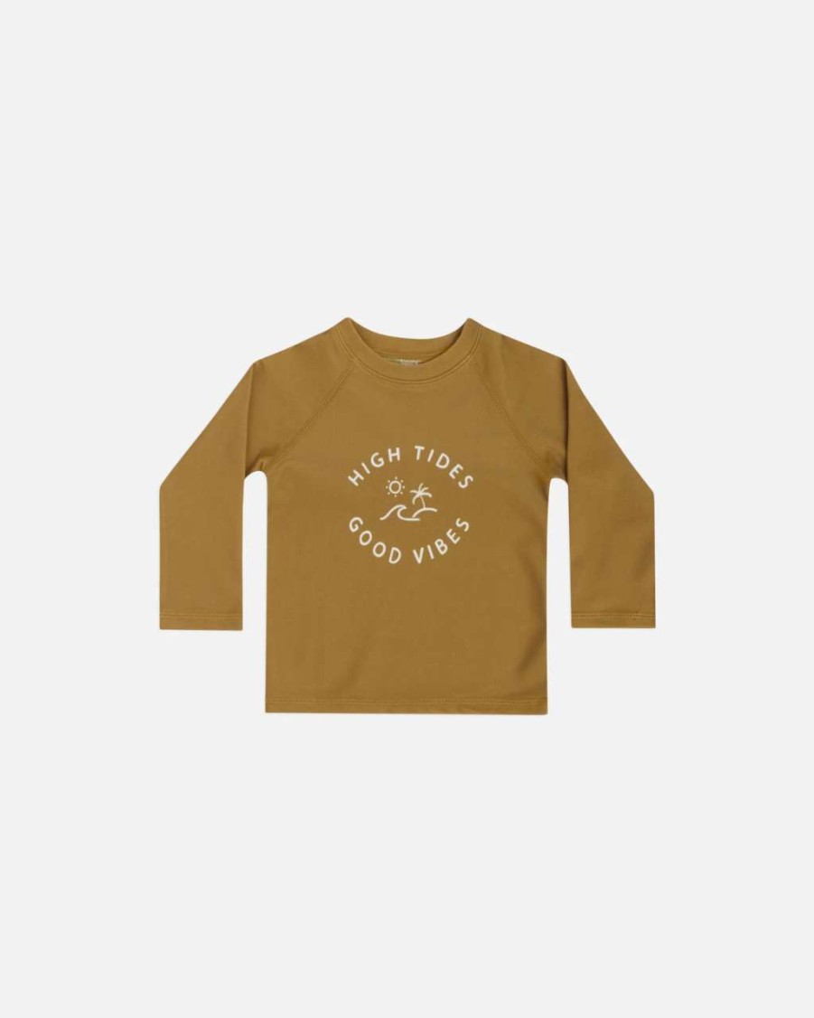 Swim * | Rylee + Cru Inc. Rylee & Cru Junior Rash Guard Ochre