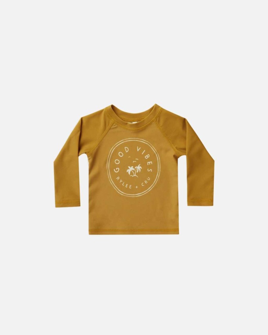 Swim * | Rylee + Cru Inc. Rylee & Cru Toddler Boys Good Vibes Rashguard