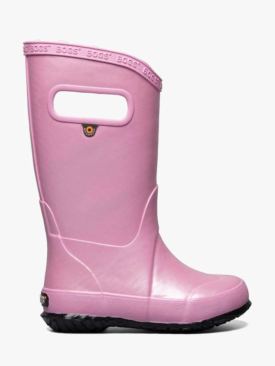 Rainwear * | Bogs Junior Girls Metallic Plush Rainboots