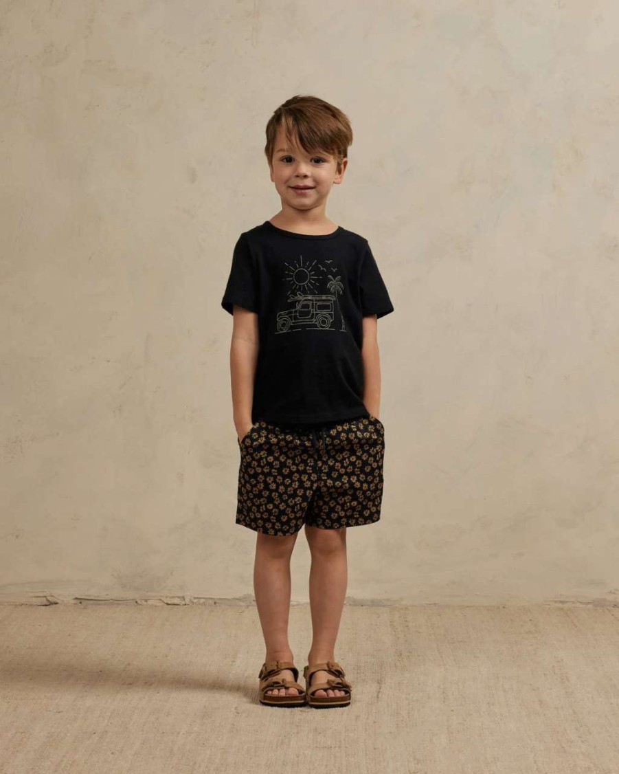 Swim * | Rylee + Cru Inc. Rylee & Cru Toddler Boardshort Black Floral