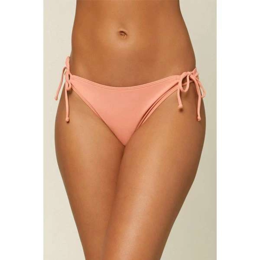 Swim * | O'Neill Womens Mina Saltwater Solid Side Tie Full Bottom