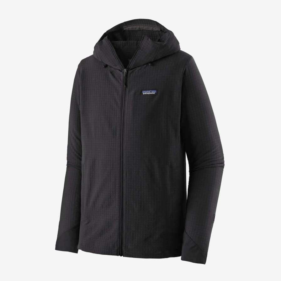 Men'S * | Patagonia Men'S R1 Techface Hoody Blk Black