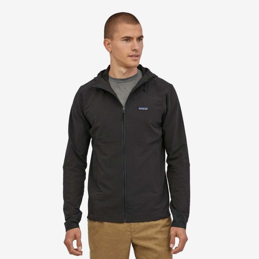 Men'S * | Patagonia Men'S R1 Techface Hoody Blk Black