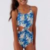 Swim * | O'Neill Junior Tulum Tropical Knot Front One-Piece Blu