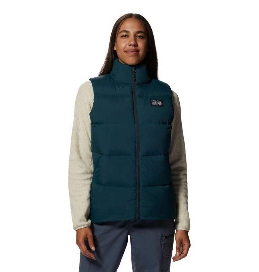 Women'S * | Mountain Hardwear Women'S Nevadan Down Vest 375 - Dark Marsh