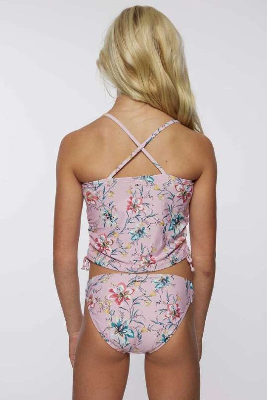 Swim * | O'Neill Toddler Sydney Floral Cinch Tankini Swim Set