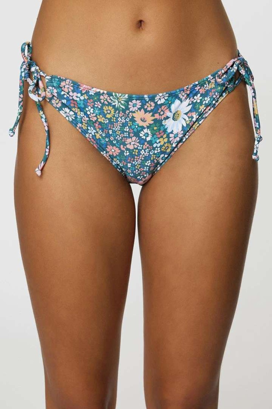 Swim * | O'Neill Womens Eliza Ditsy Mina Tie Side Full Bikini Bottom