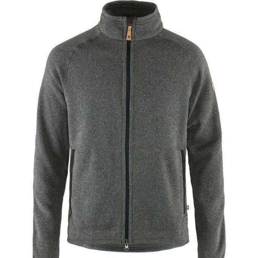 Men'S * | Fjallraven Ovik Fleece Zip Sweater Men'S 030 Dark Grey