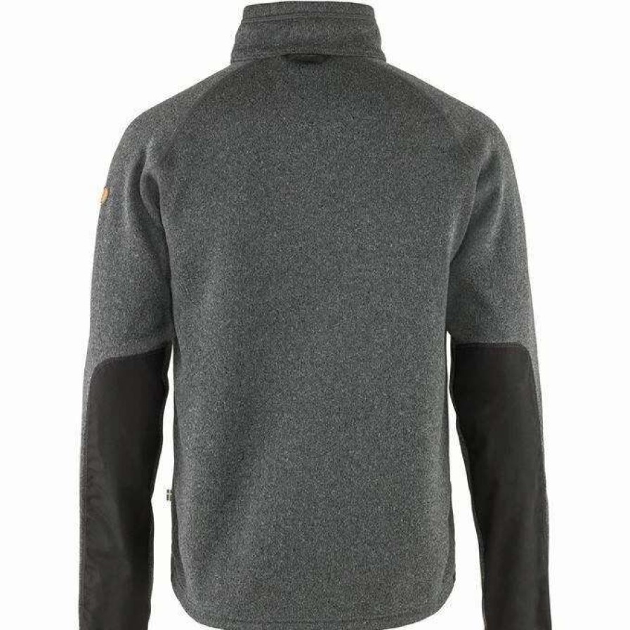 Men'S * | Fjallraven Ovik Fleece Zip Sweater Men'S 030 Dark Grey