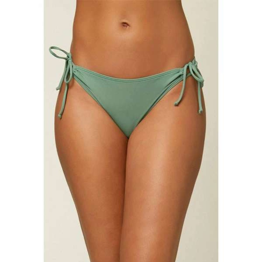 Swim * | O'Neill Womens Mina Saltwater Solids Side Tie Full Bottom