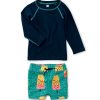 Swim * | Tea Collection Baby Rash Guard Swim Set