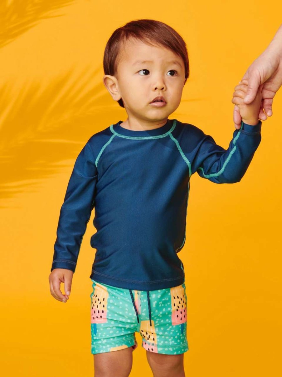 Swim * | Tea Collection Baby Rash Guard Swim Set