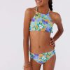 Swim * | O'Neill Sami Floral Braided Strappy Hi-Neck 2 Piece Swim Set