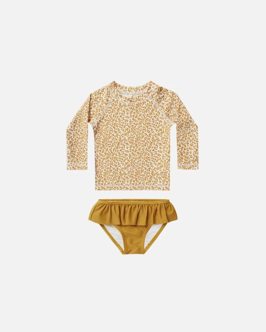 Swim * | Rylee + Cru Inc. Rylee & Cru Baby Girls Rashguard Set