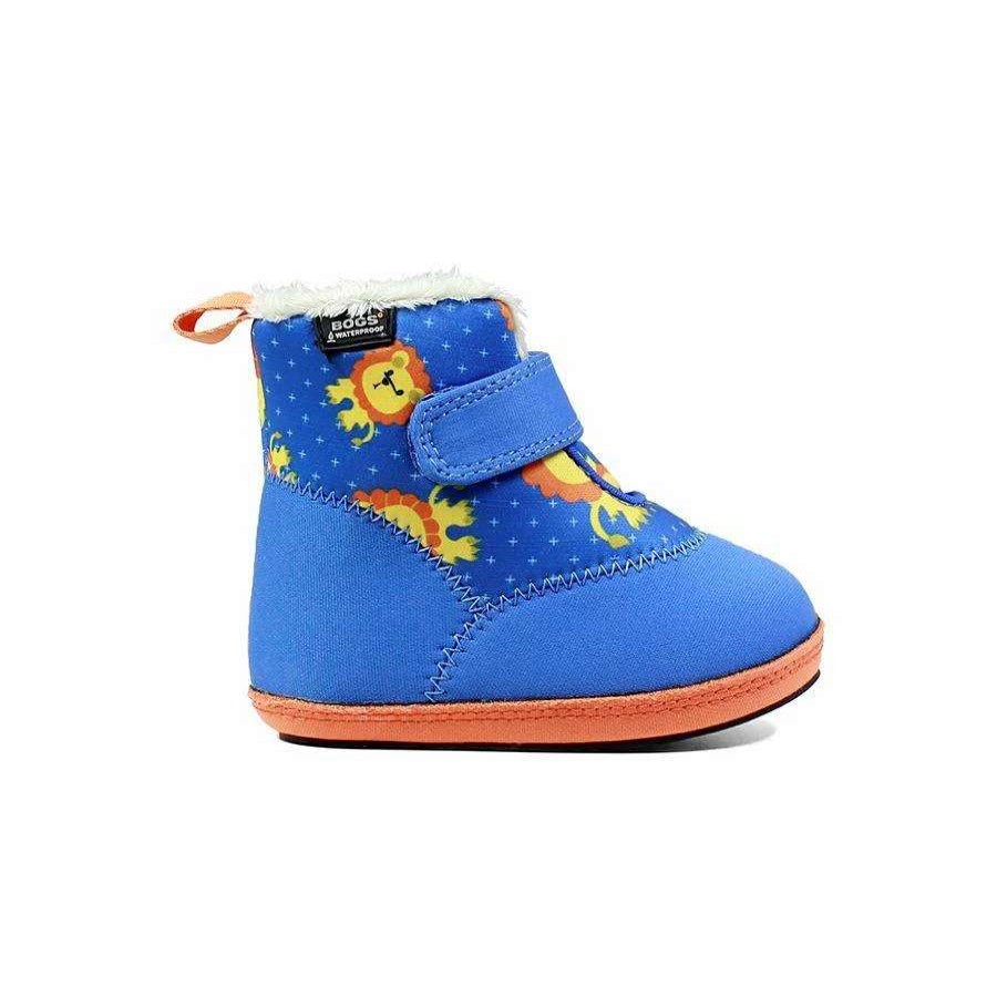 Rainwear * | Bogs Baby Elliot Lion Winter Boots Blu Multi Size: 18-24 Month