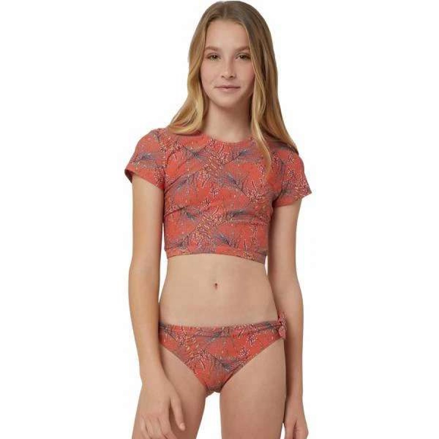 Swim * | O'Neill Girls Prism Crop Top Swim Set