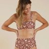 Swim * | Rylee + Cru Inc. Rylee & Cru Womens Lany Wild Floral Bikini Top