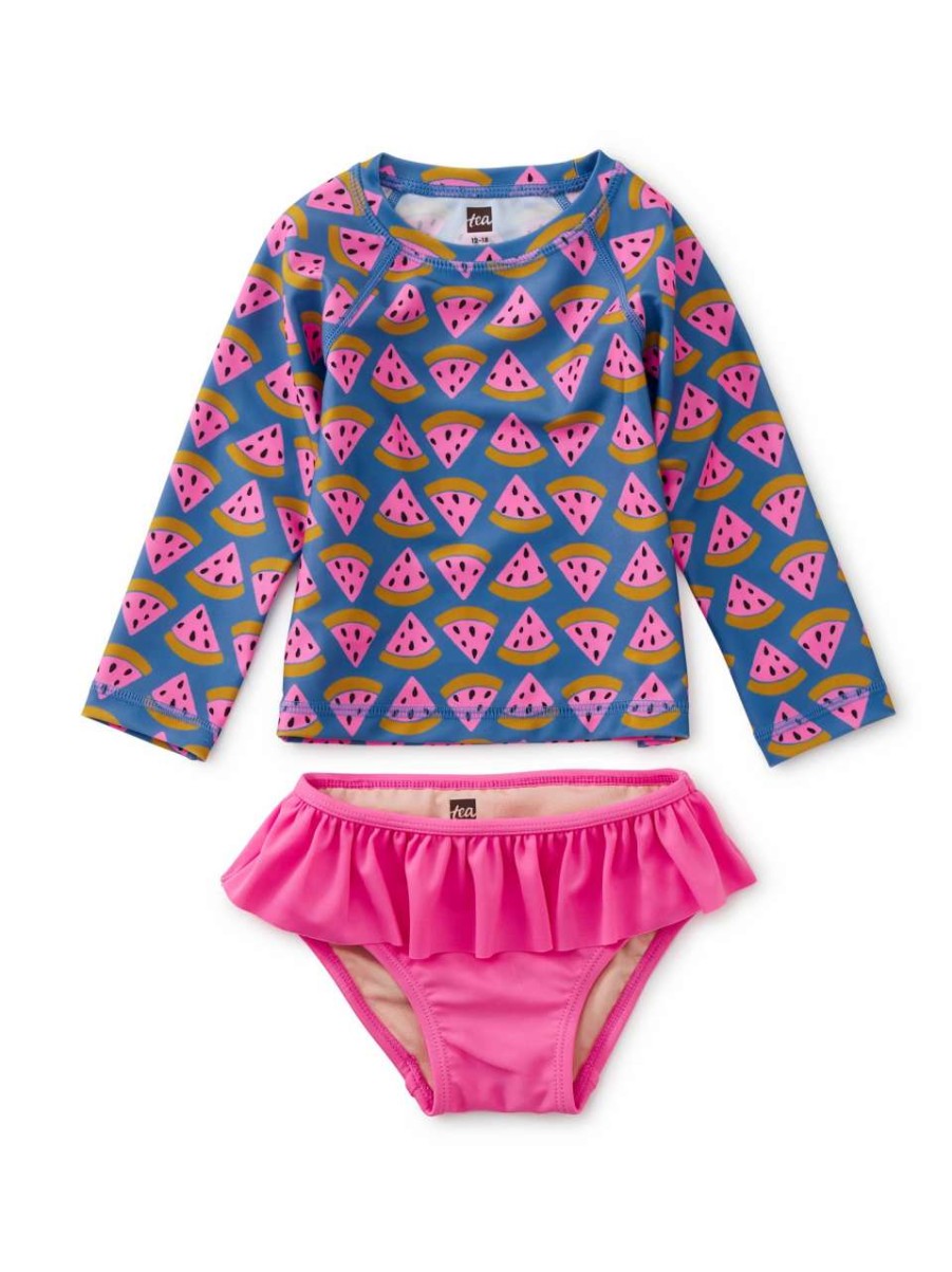 Swim * | Tea Collection Baby Rash Guard Swim Set