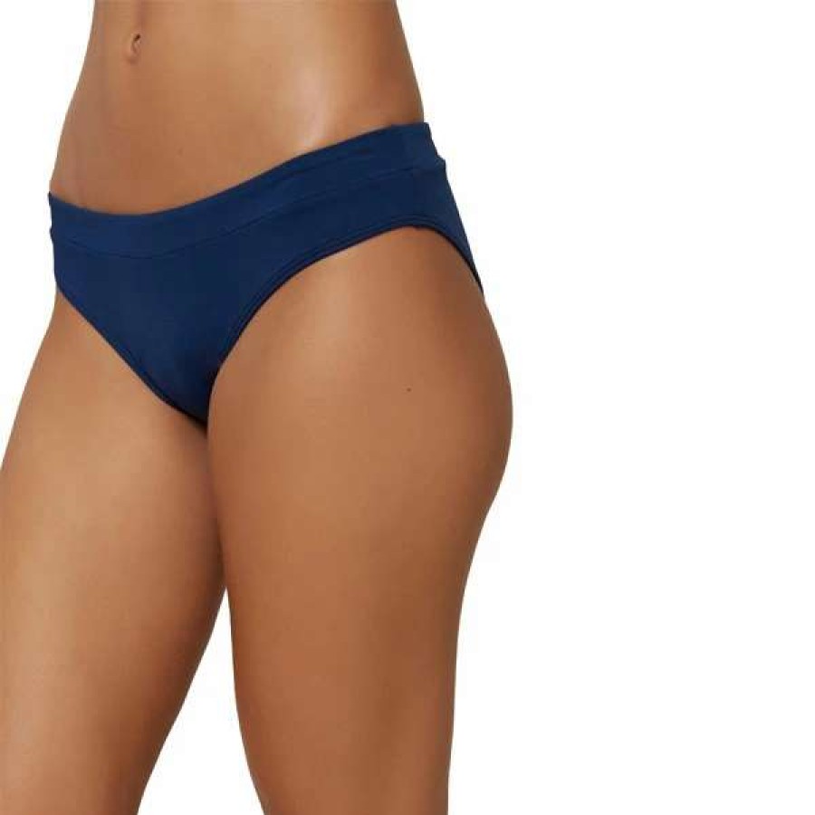 Swim * | O'Neill Womens Saltwater Solids Banded Bottoms Color: Nvy Size: L