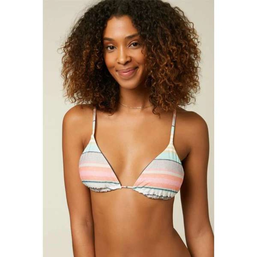 Swim * | O'Neill Womens Cayo Cruz Stripe Revo Top